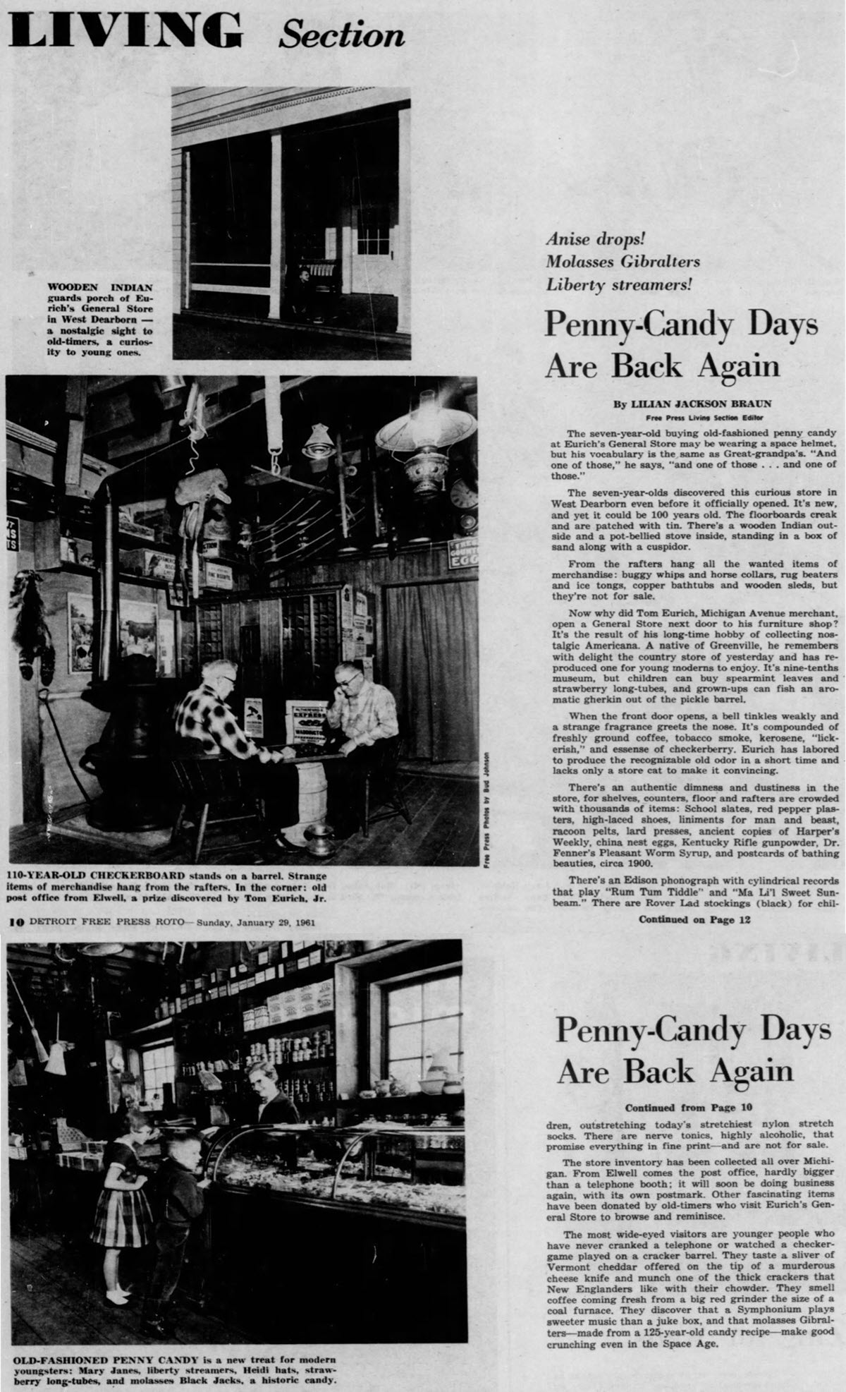 Eurichs General Store - Jan 29 1961 Article